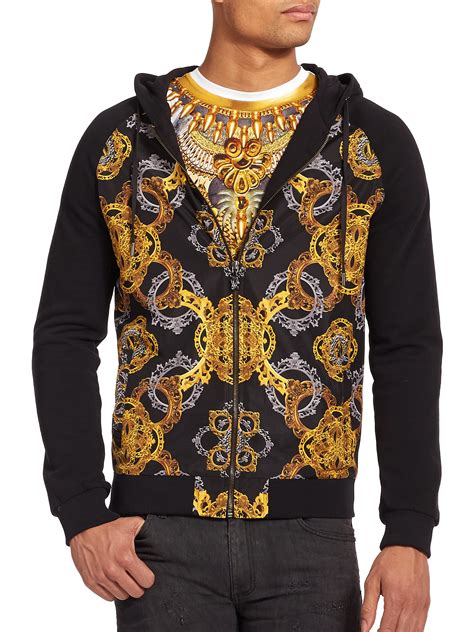 versace hoodie mens sale|versace sweatshirt men's.